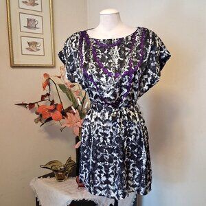 NWOT Multi Color Printed Mini Dress Well Tailored Quality Sleeveless Dresses 10